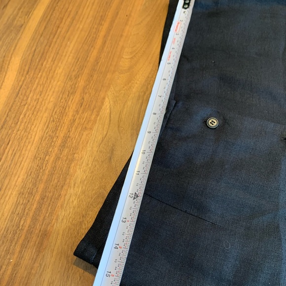 Talbots Classic Black A-Line Skirt, irish linen, button up front,  sz 10, EUC - Picture 8 of 16